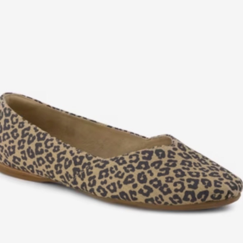 TOMS Vintage Y2K Leopard Print Canvas Slip On Flats Loafers Women's Size 11